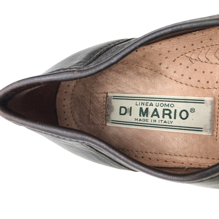 DI MARIO Penny Loafers, Made in Italy, Size 42 1/2 Men's 27.0cm genuine leather black type Vintage Second Hand