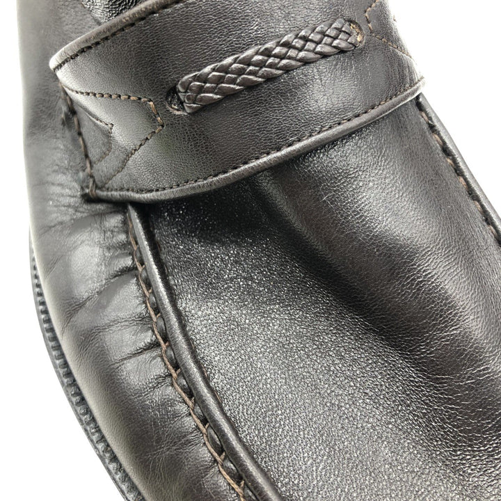 DI MARIO Penny Loafers, Made in Italy, Size 42 1/2 Men's 27.0cm genuine leather black type Vintage Second Hand