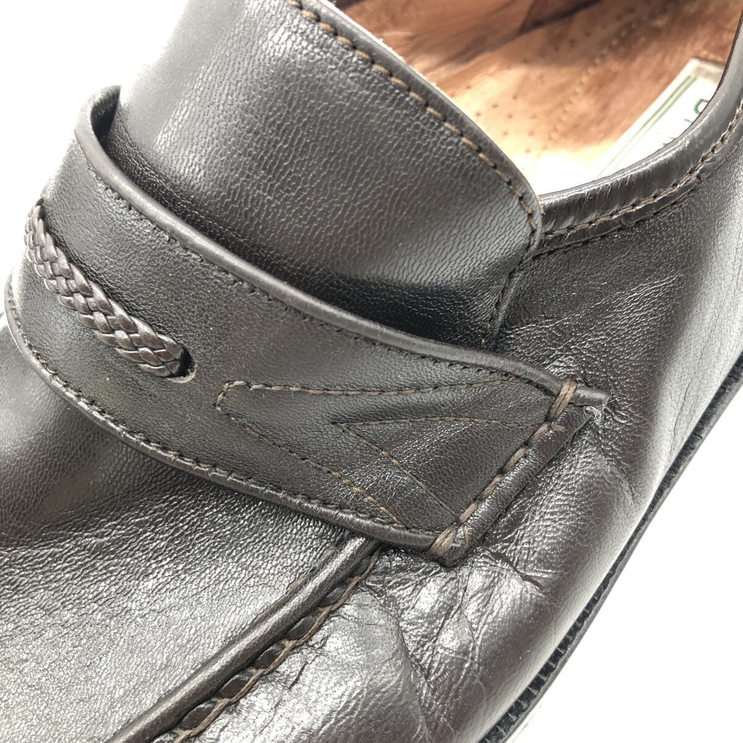 DI MARIO Penny Loafers, Made in Italy, Size 42 1/2 Men's 27.0cm genuine leather black type Vintage Second Hand