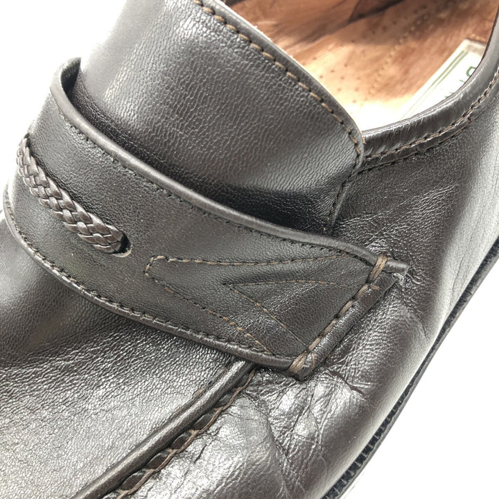 DI MARIO Penny Loafers, Made in Italy, Size 42 1/2 Men's 27.0cm genuine leather black type Vintage Second Hand