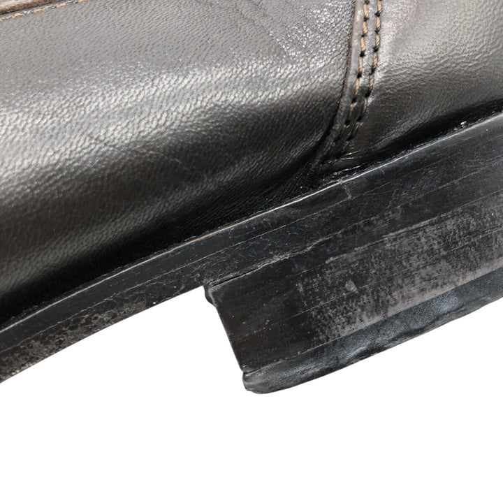 DI MARIO Penny Loafers, Made in Italy, Size 42 1/2 Men's 27.0cm genuine leather black type Vintage Second Hand