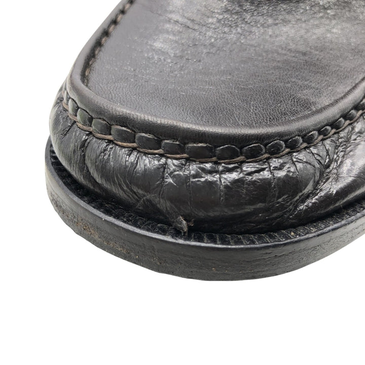 DI MARIO Penny Loafers, Made in Italy, Size 42 1/2 Men's 27.0cm genuine leather black type Vintage Second Hand