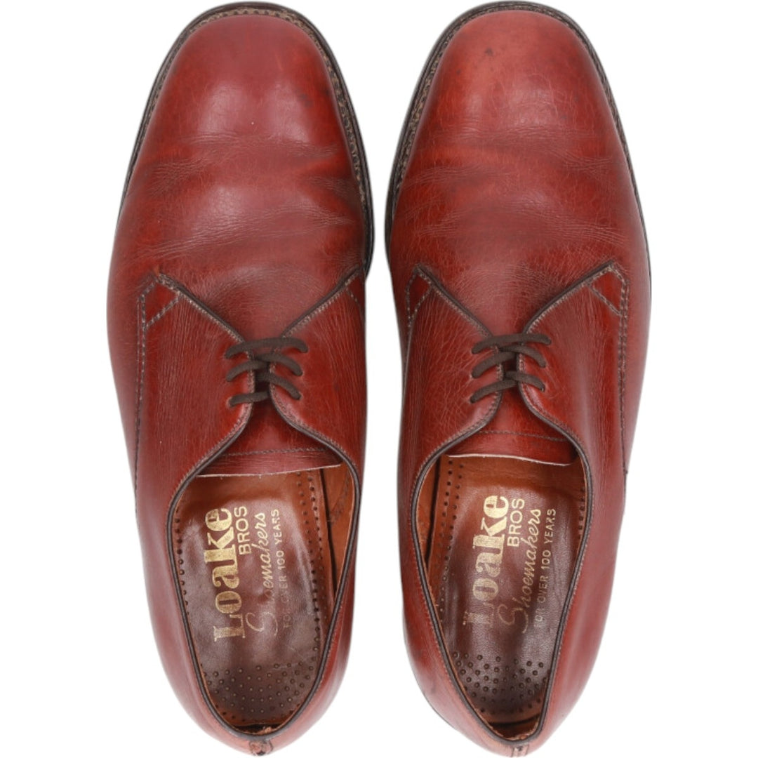 Loake Plain Toe Shoes Made in England 10 Men's 28.5cm genuine leather brown type Vintage Second Hand