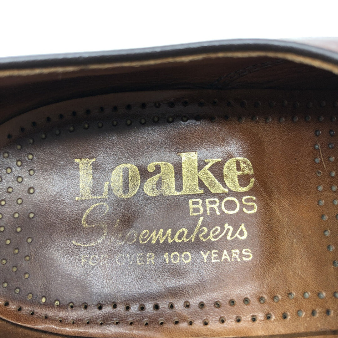 Loake Plain Toe Shoes Made in England 10 Men's 28.5cm genuine leather brown type Vintage Second Hand