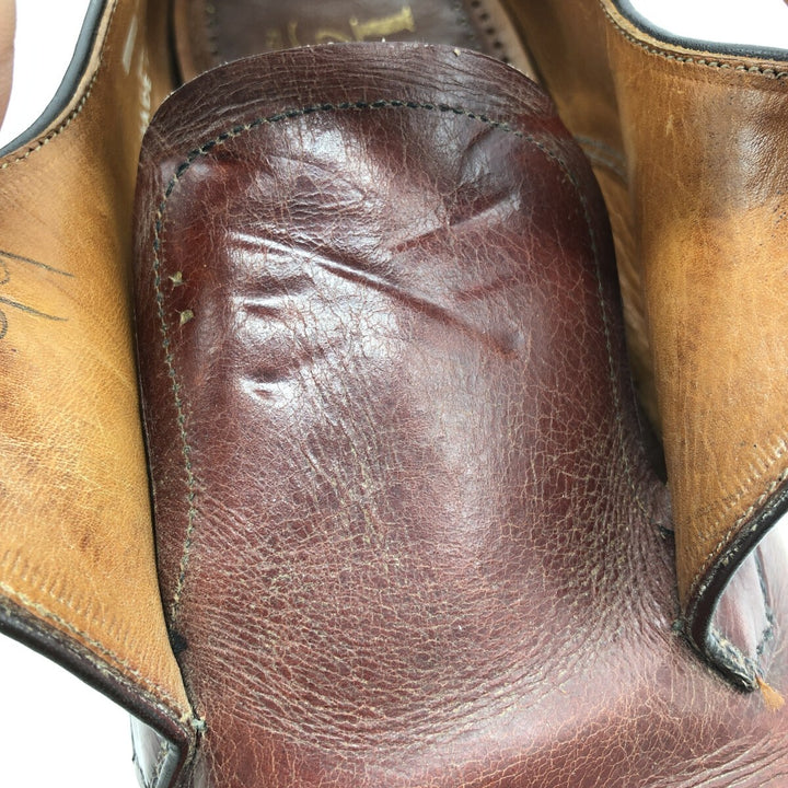 Loake Plain Toe Shoes Made in England 10 Men's 28.5cm genuine leather brown type Vintage Second Hand