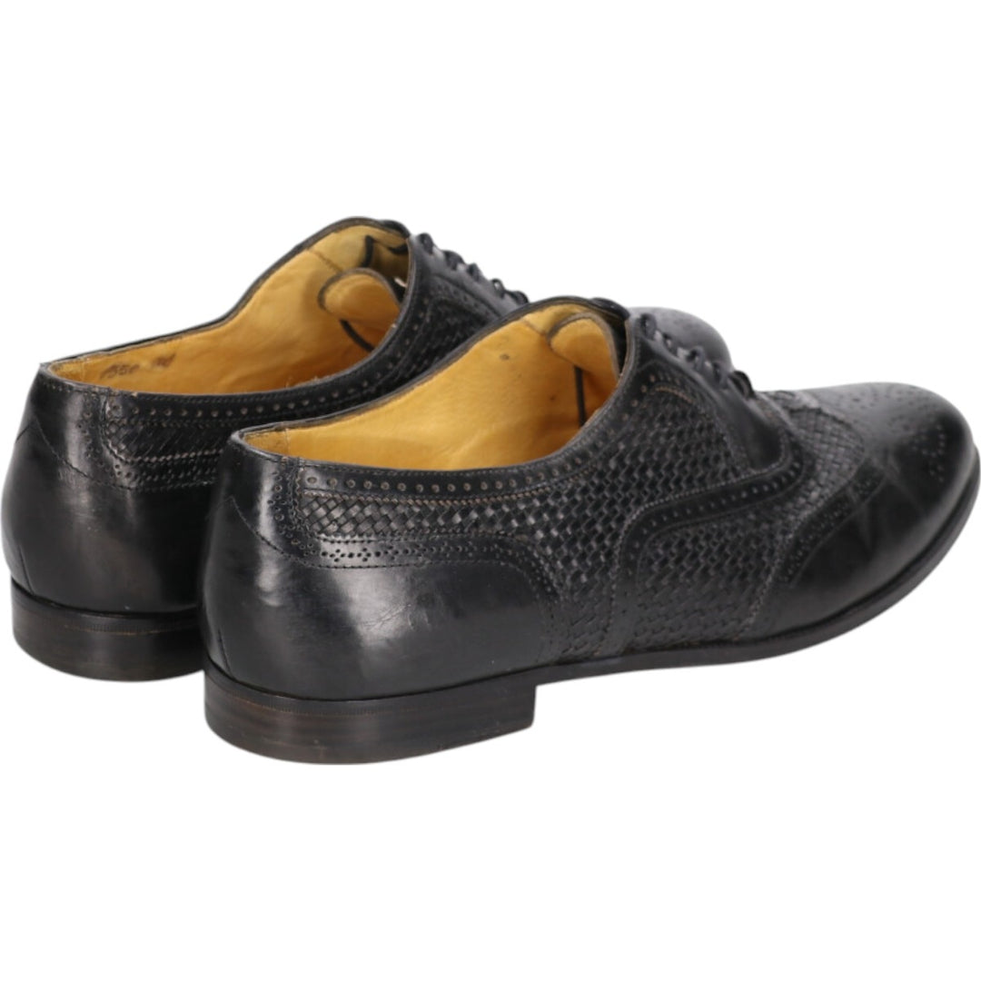 COLEHAAN Woven Wingtip Shoes Made in Italy 10D Men's 28.0cm genuine leather black type Vintage Second Hand