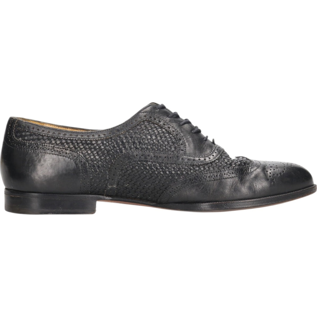 COLEHAAN Woven Wingtip Shoes Made in Italy 10D Men's 28.0cm genuine leather black type Vintage Second Hand
