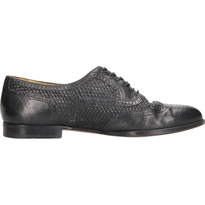 COLEHAAN Woven Wingtip Shoes Made in Italy 10D Men's 28.0cm genuine leather black type Vintage Second Hand