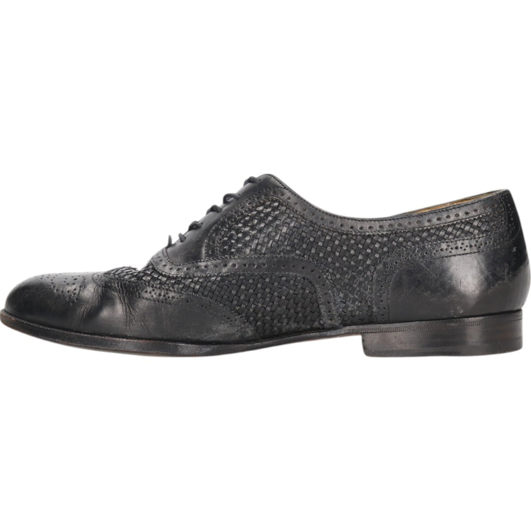 COLEHAAN Woven Wingtip Shoes Made in Italy 10D Men's 28.0cm genuine leather black type Vintage Second Hand