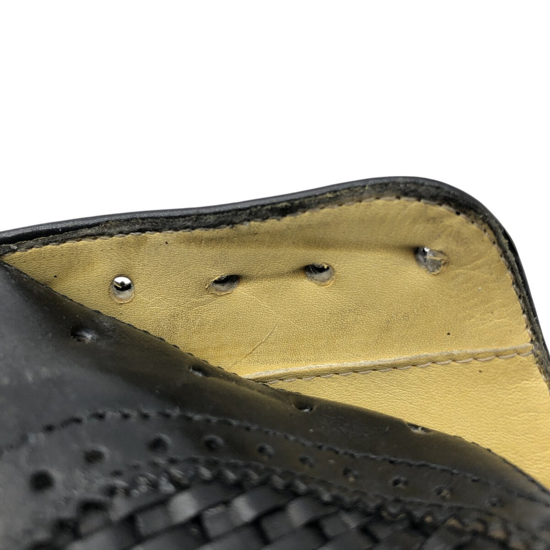 COLEHAAN Woven Wingtip Shoes Made in Italy 10D Men's 28.0cm genuine leather black type Vintage Second Hand