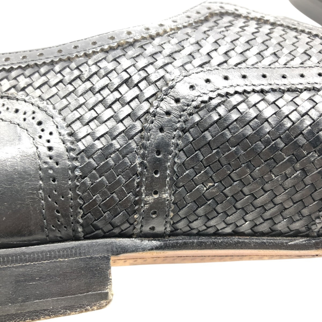 COLEHAAN Woven Wingtip Shoes Made in Italy 10D Men's 28.0cm genuine leather black type Vintage Second Hand