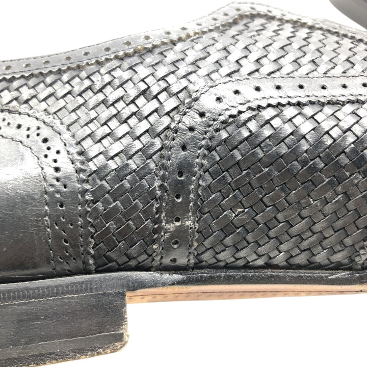 COLEHAAN Woven Wingtip Shoes Made in Italy 10D Men's 28.0cm genuine leather black type Vintage Second Hand