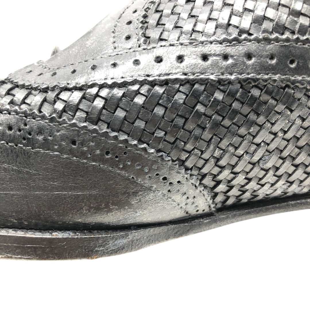 COLEHAAN Woven Wingtip Shoes Made in Italy 10D Men's 28.0cm genuine leather black type Vintage Second Hand
