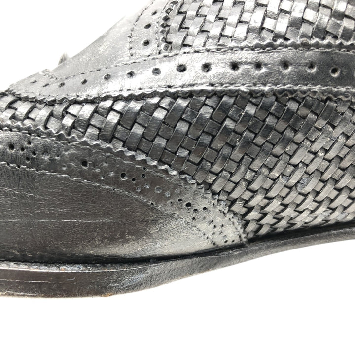 COLEHAAN Woven Wingtip Shoes Made in Italy 10D Men's 28.0cm genuine leather black type Vintage Second Hand