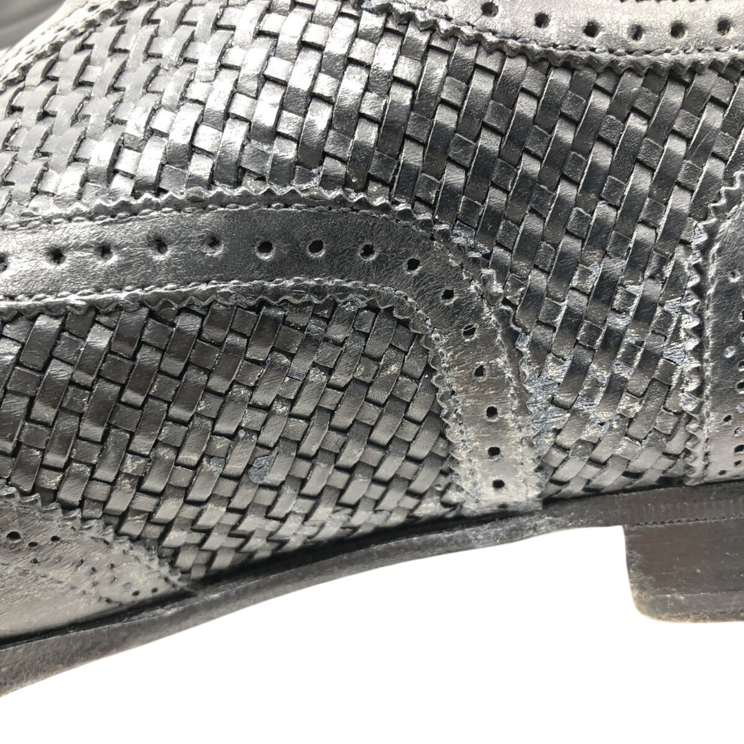 COLEHAAN Woven Wingtip Shoes Made in Italy 10D Men's 28.0cm genuine leather black type Vintage Second Hand