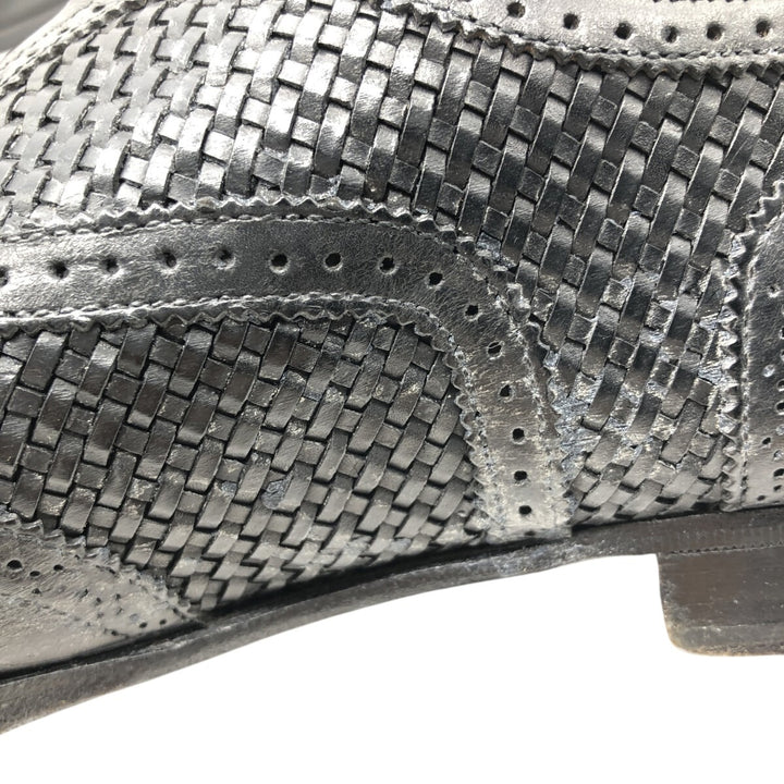 COLEHAAN Woven Wingtip Shoes Made in Italy 10D Men's 28.0cm genuine leather black type Vintage Second Hand