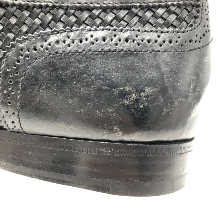 COLEHAAN Woven Wingtip Shoes Made in Italy 10D Men's 28.0cm genuine leather black type Vintage Second Hand