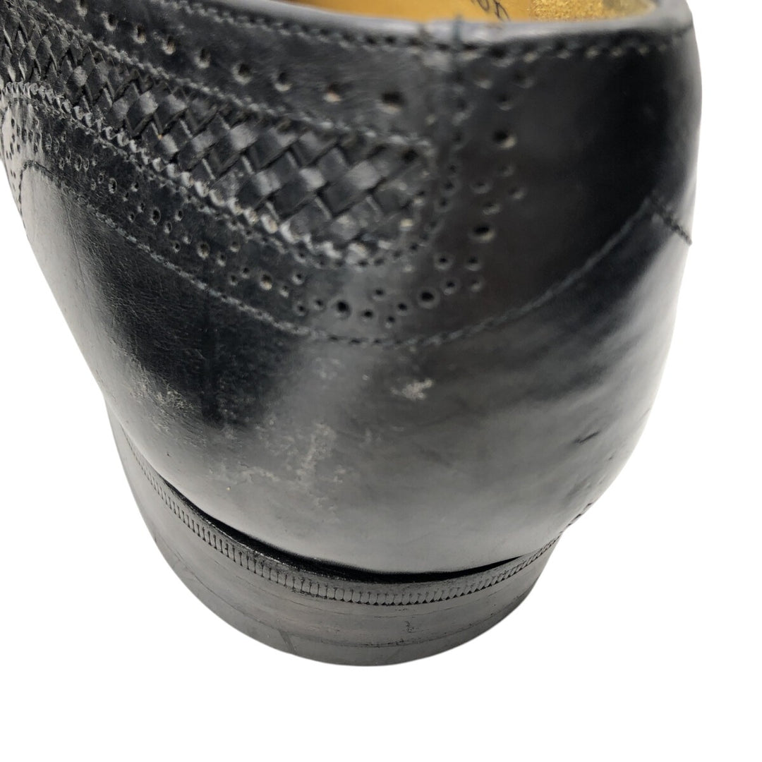 COLEHAAN Woven Wingtip Shoes Made in Italy 10D Men's 28.0cm genuine leather black type Vintage Second Hand