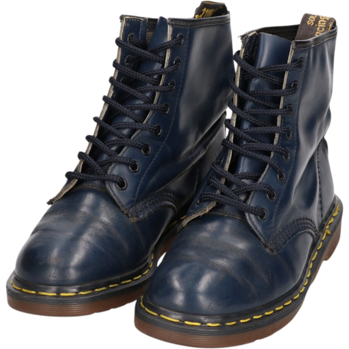 Dr. Martens 8-hole boots made in the UK 6 Women's 25.0cm genuine leather navy blue type Vintage Second Hand
