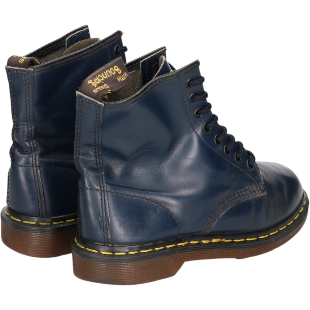 Dr. Martens 8-hole boots made in the UK 6 Women's 25.0cm genuine leather navy blue type Vintage Second Hand
