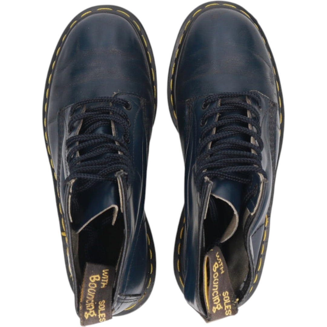 Dr. Martens 8-hole boots made in the UK 6 Women's 25.0cm genuine leather navy blue type Vintage Second Hand