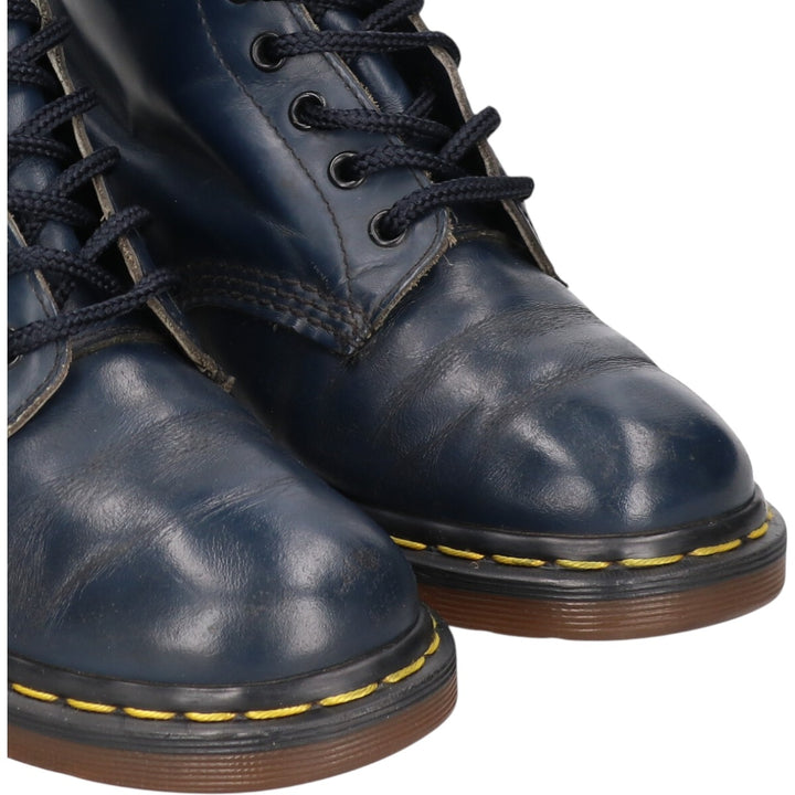 Dr. Martens 8-hole boots made in the UK 6 Women's 25.0cm genuine leather navy blue type Vintage Second Hand