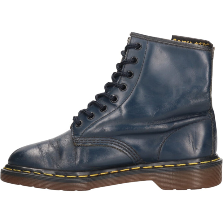 Dr. Martens 8-hole boots made in the UK 6 Women's 25.0cm genuine leather navy blue type Vintage Second Hand