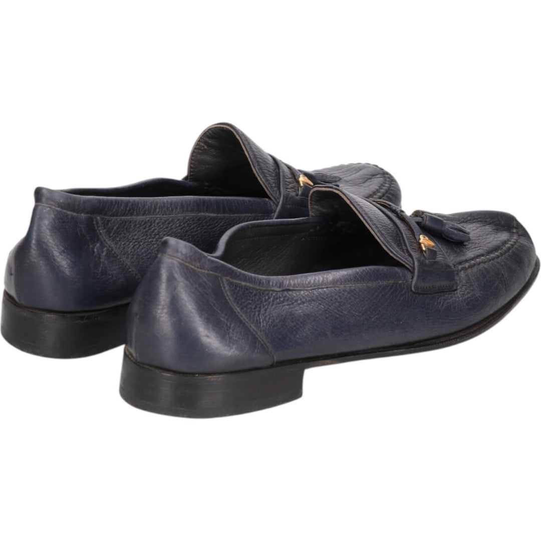 Bally Tassel Loafers, Swiss Made, Size 9 1/2E Men's 28.0cm genuine leather black type Vintage Second Hand