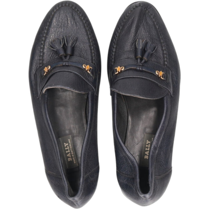 Bally Tassel Loafers, Swiss Made, Size 9 1/2E Men's 28.0cm genuine leather black type Vintage Second Hand
