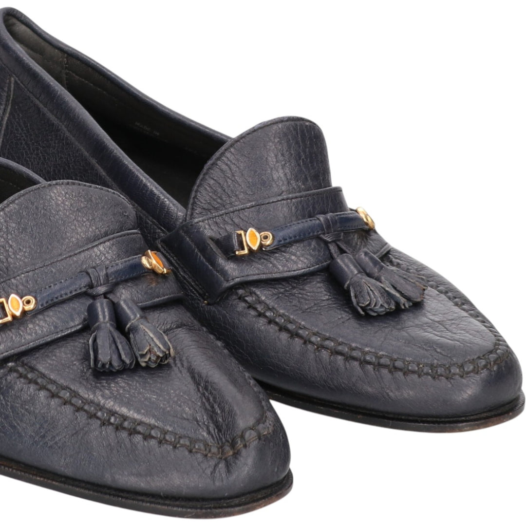 Bally Tassel Loafers, Swiss Made, Size 9 1/2E Men's 28.0cm genuine leather black type Vintage Second Hand