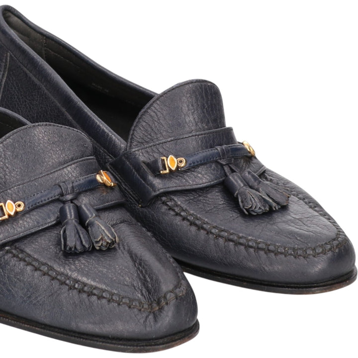 Bally Tassel Loafers, Swiss Made, Size 9 1/2E Men's 28.0cm genuine leather black type Vintage Second Hand