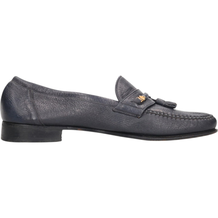 Bally Tassel Loafers, Swiss Made, Size 9 1/2E Men's 28.0cm genuine leather black type Vintage Second Hand