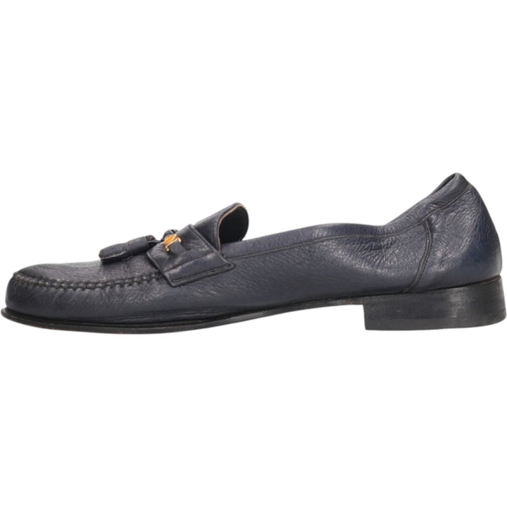 Bally Tassel Loafers, Swiss Made, Size 9 1/2E Men's 28.0cm genuine leather black type Vintage Second Hand