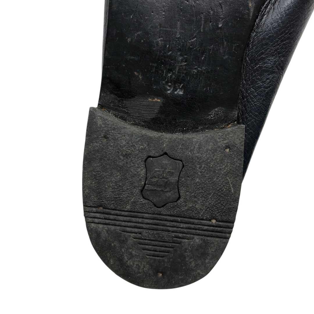 Bally Tassel Loafers, Swiss Made, Size 9 1/2E Men's 28.0cm genuine leather black type Vintage Second Hand