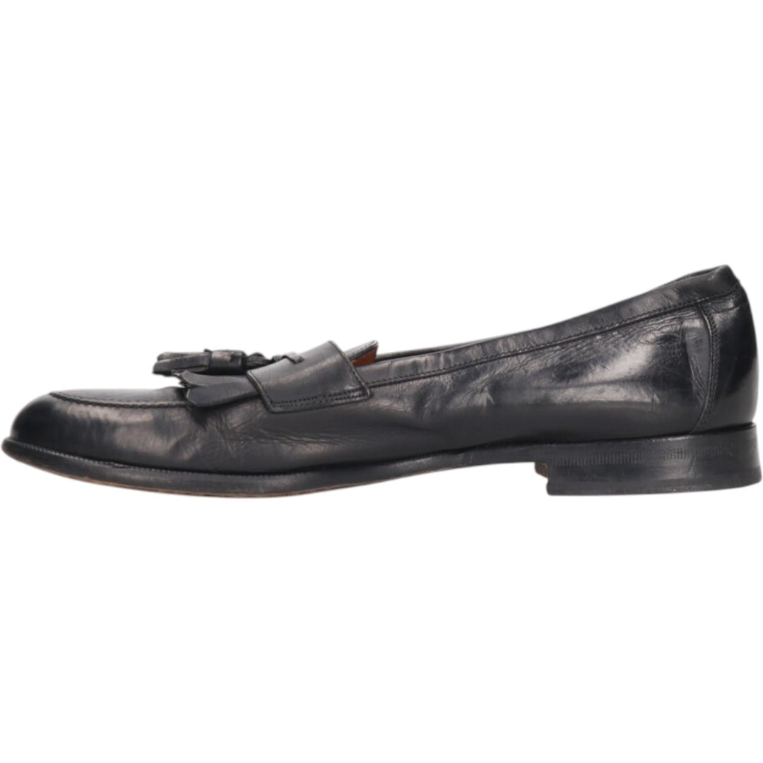 MEZLAN Quilted Loafers, Made in Spain, Size 9M Men's 27.0cm genuine leather black type Vintage Second Hand