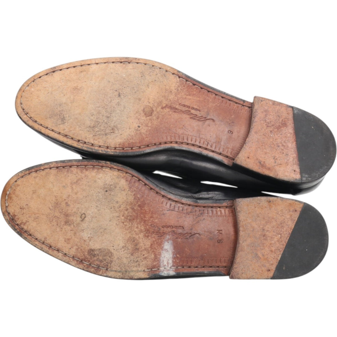 MEZLAN Quilted Loafers, Made in Spain, Size 9M Men's 27.0cm genuine leather black type Vintage Second Hand