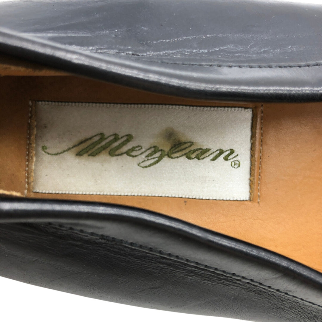 MEZLAN Quilted Loafers, Made in Spain, Size 9M Men's 27.0cm genuine leather black type Vintage Second Hand