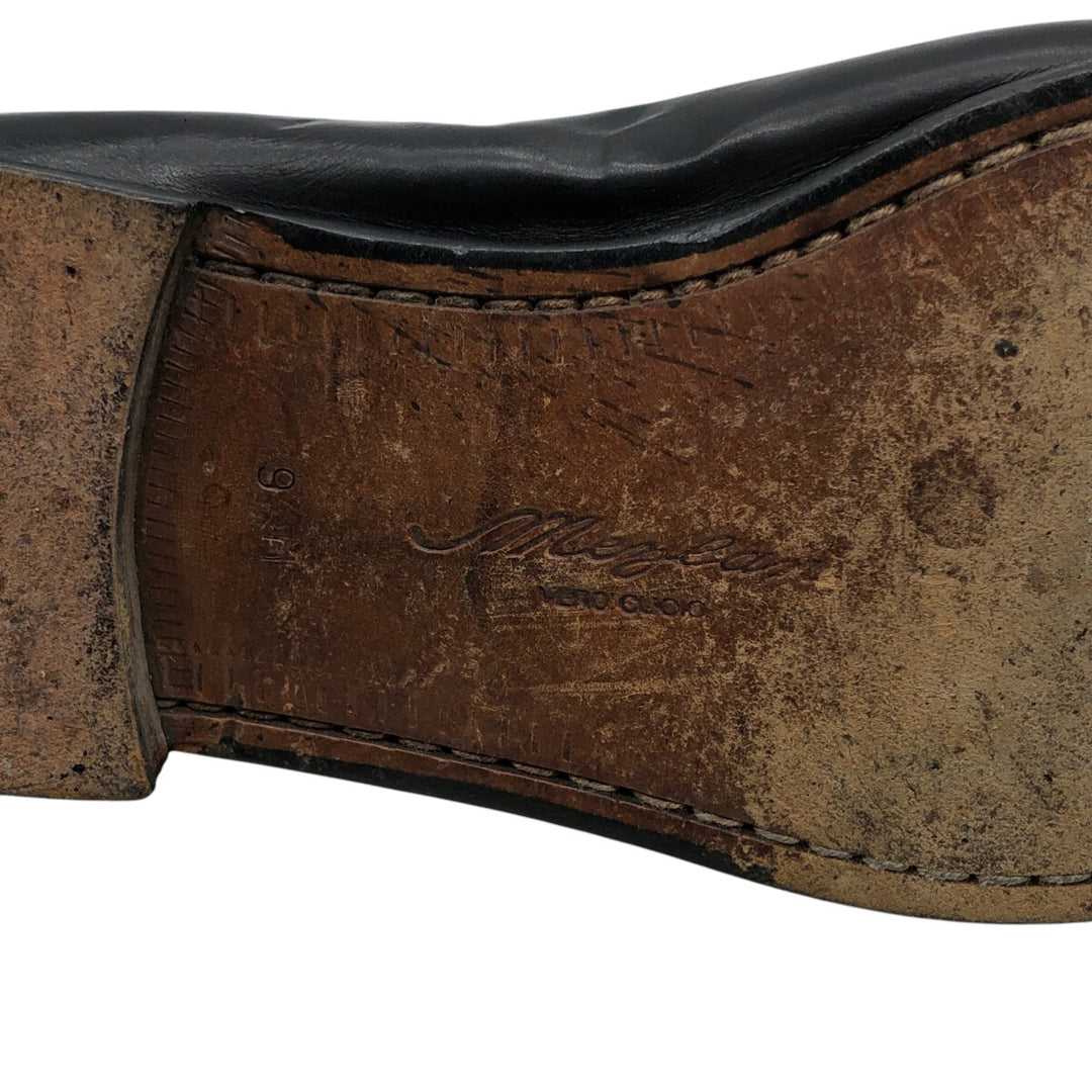 MEZLAN Quilted Loafers, Made in Spain, Size 9M Men's 27.0cm genuine leather black type Vintage Second Hand