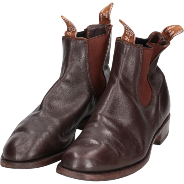 RMWilliams Side Gore Boots 9 1/2 Men's 27.5cm genuine leather brown type Vintage Second Hand