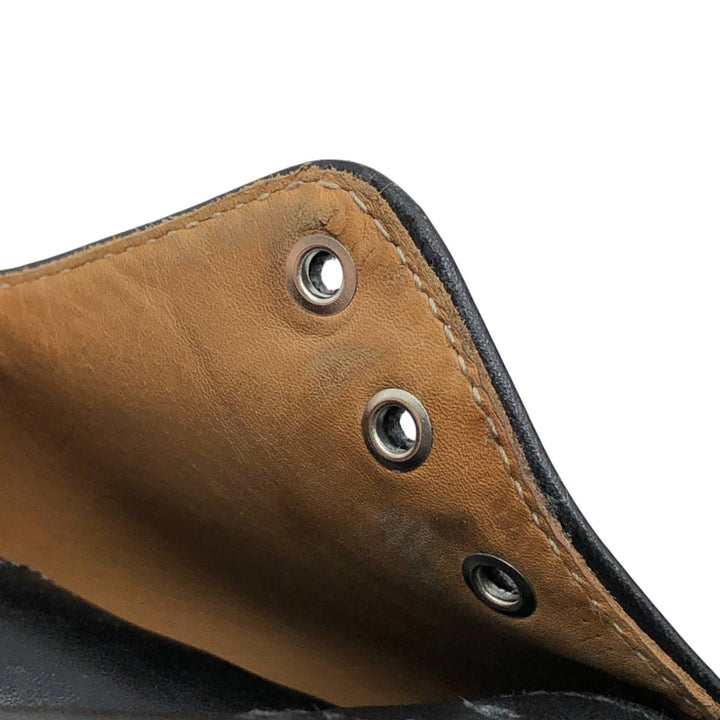 Crockett and Jones semi-brogue wingtip shoes, made in England, 7F Men's 25.5cm genuine leather black type Vintage Second Hand