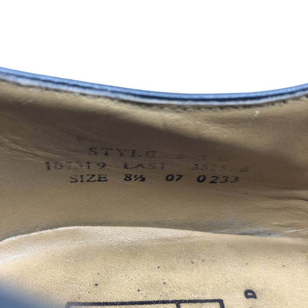 Loake Plain Toe Shoes, Size 8 1/2 Men's 27.0cm genuine leather black type Vintage Second Hand