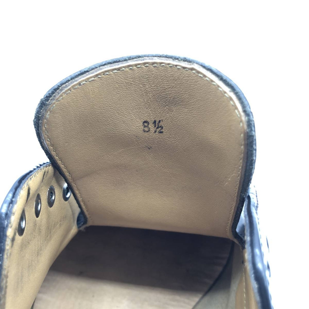 Loake Plain Toe Shoes, Size 8 1/2 Men's 27.0cm genuine leather black type Vintage Second Hand