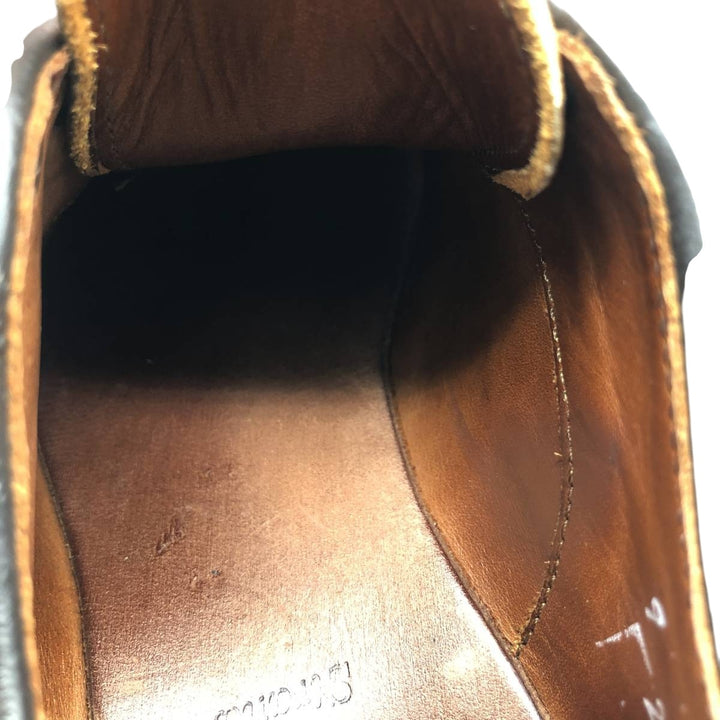 Allen Edmonds Strand Semi-Brogue Straight Tip Shoes, Made in USA, Size 9 B Men's 27.0cm genuine leather brown type Vintage Second Hand