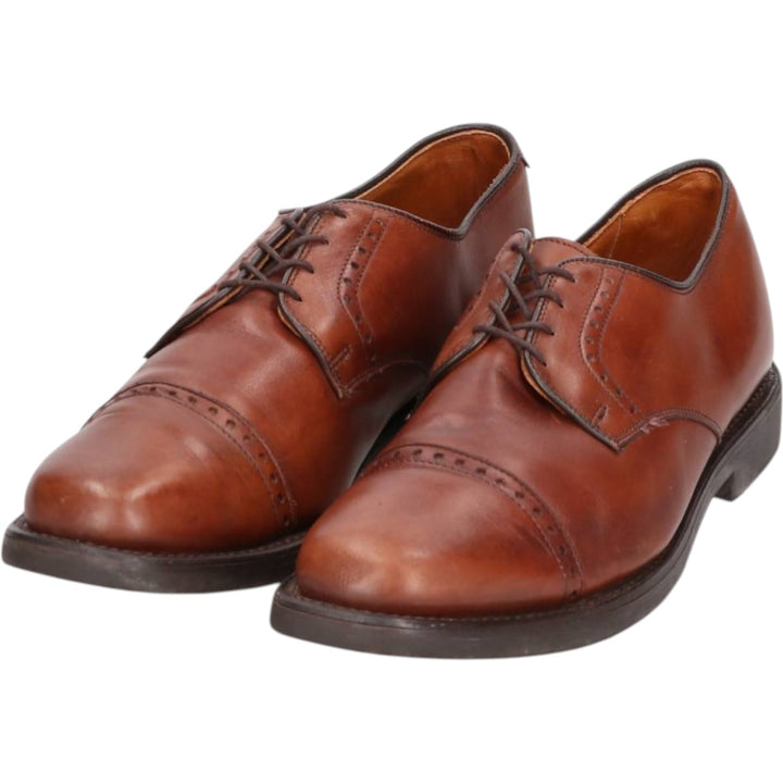 Allen Edmonds Perry Straight Tip Shoes, Made in USA, Size 8 D Men's 26.0cm genuine leather brown type Vintage Second Hand