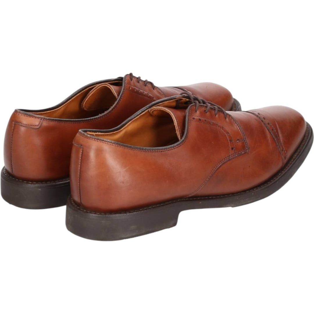 Allen Edmonds Perry Straight Tip Shoes, Made in USA, Size 8 D Men's 26.0cm genuine leather brown type Vintage Second Hand