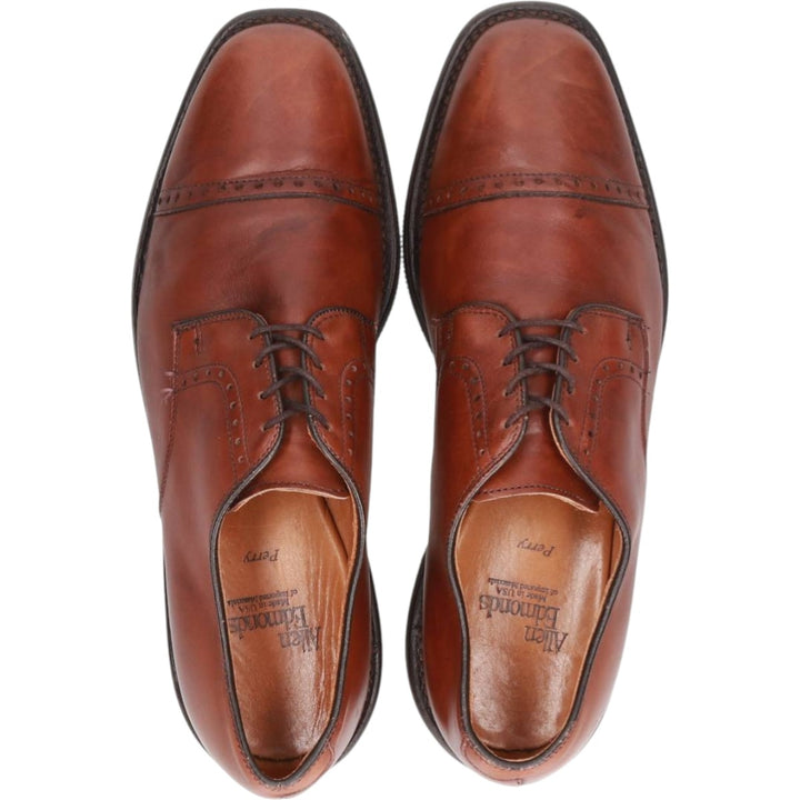 Allen Edmonds Perry Straight Tip Shoes, Made in USA, Size 8 D Men's 26.0cm genuine leather brown type Vintage Second Hand