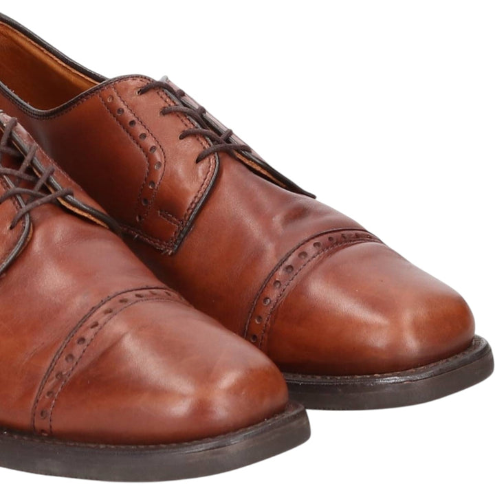 Allen Edmonds Perry Straight Tip Shoes, Made in USA, Size 8 D Men's 26.0cm genuine leather brown type Vintage Second Hand