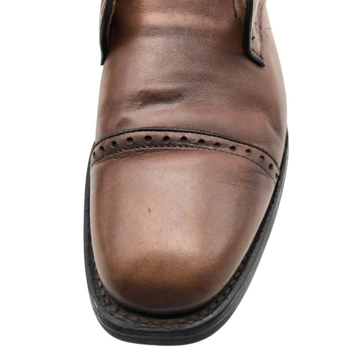 Allen Edmonds Perry Straight Tip Shoes, Made in USA, Size 8 D Men's 26.0cm genuine leather brown type Vintage Second Hand
