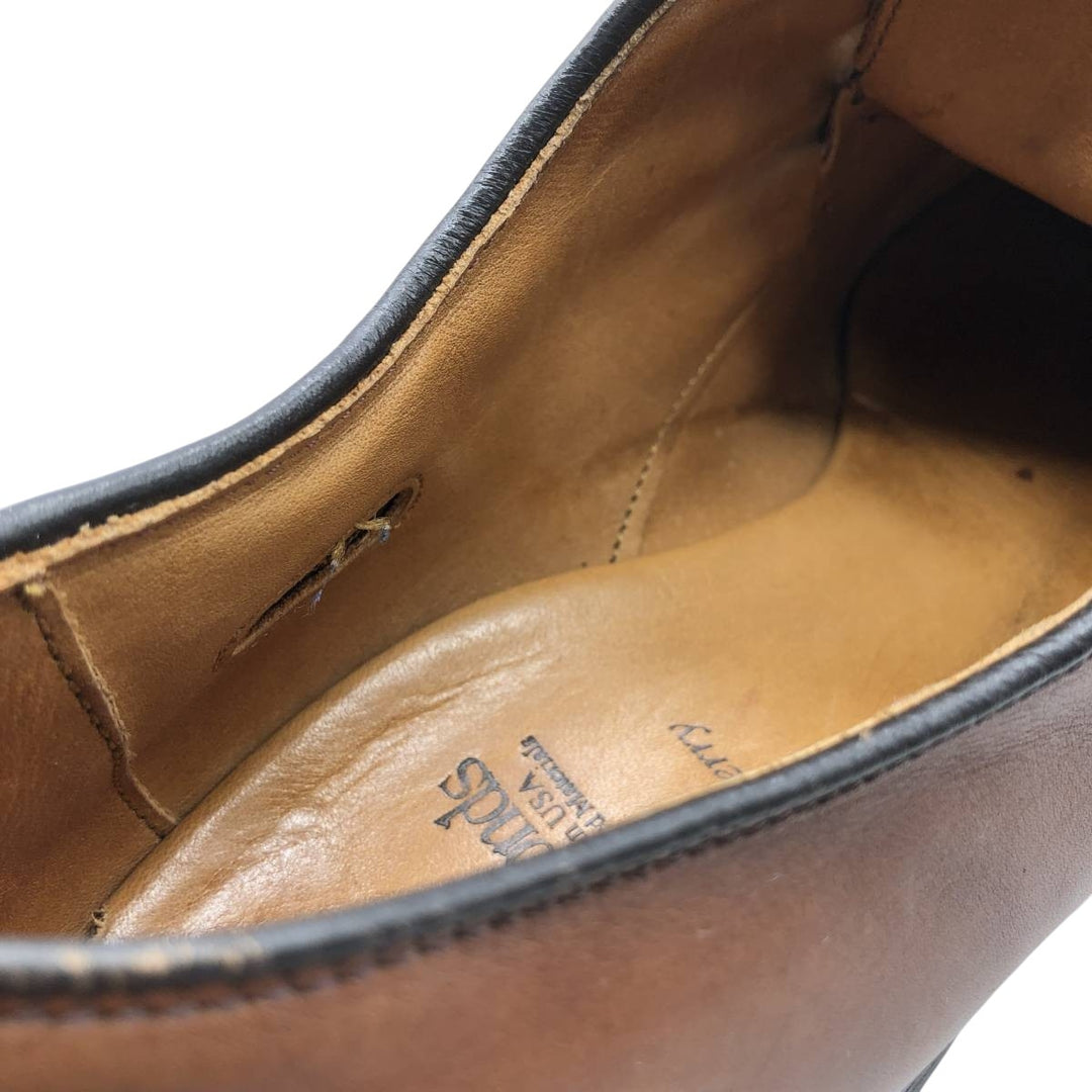 Allen Edmonds Perry Straight Tip Shoes, Made in USA, Size 8 D Men's 26.0cm genuine leather brown type Vintage Second Hand