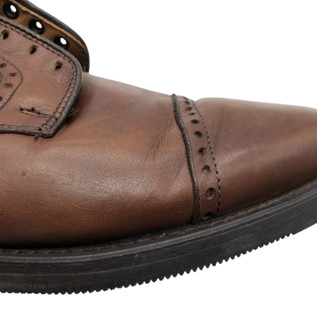 Allen Edmonds Perry Straight Tip Shoes, Made in USA, Size 8 D Men's 26.0cm genuine leather brown type Vintage Second Hand